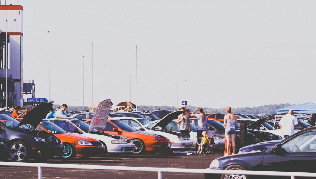 assorted cars on parking area